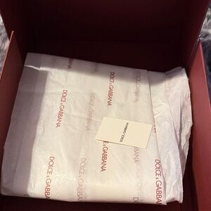 Dolce & Gabbana Burgundy Gift Box with tag and paper